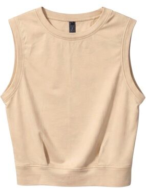 Bloggerlove Tan Sleeveless Tank Top NWT Size M Beige Minimalist Capsule Top